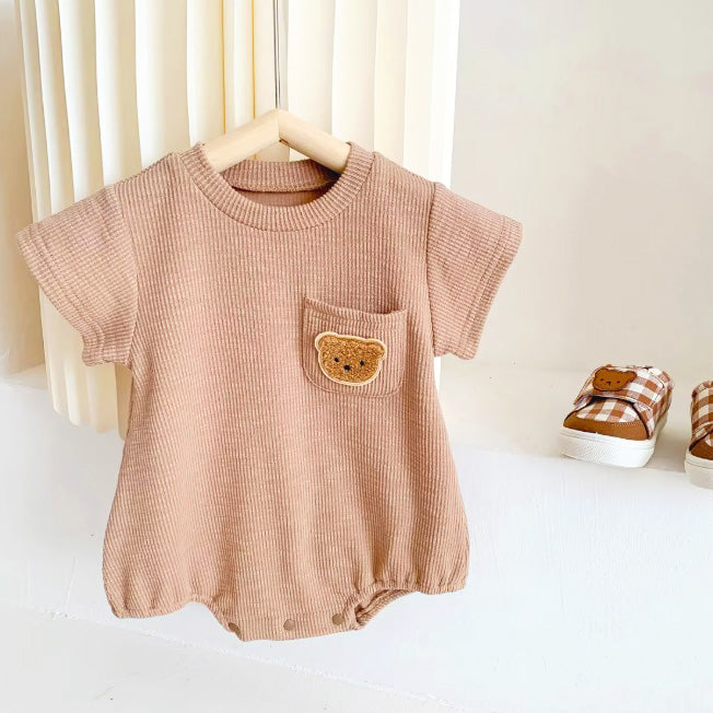 Romper Solid Color Bear