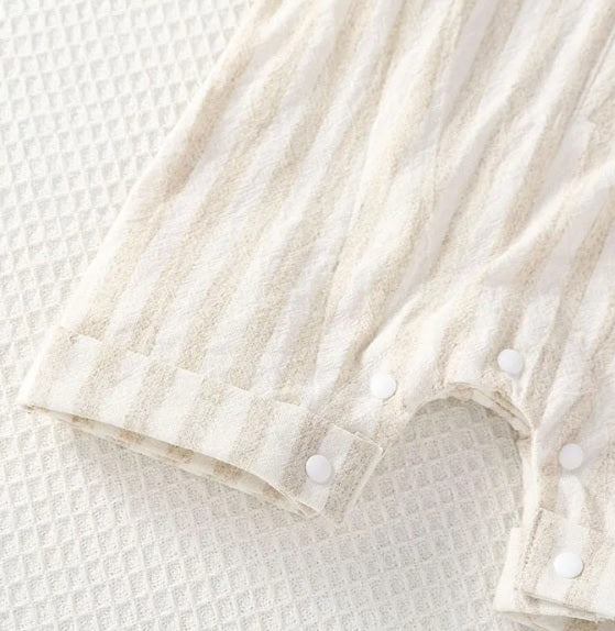 Striped linen Romper