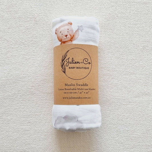 Bear - Muslin Swaddle