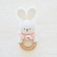 Handmade Bunny rattle - Pink