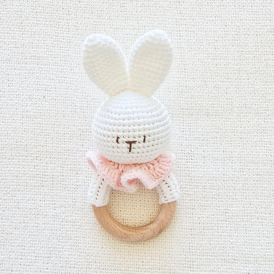 Handmade Bunny rattle - Pink