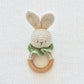 Handmade Bunny rattle - Olive