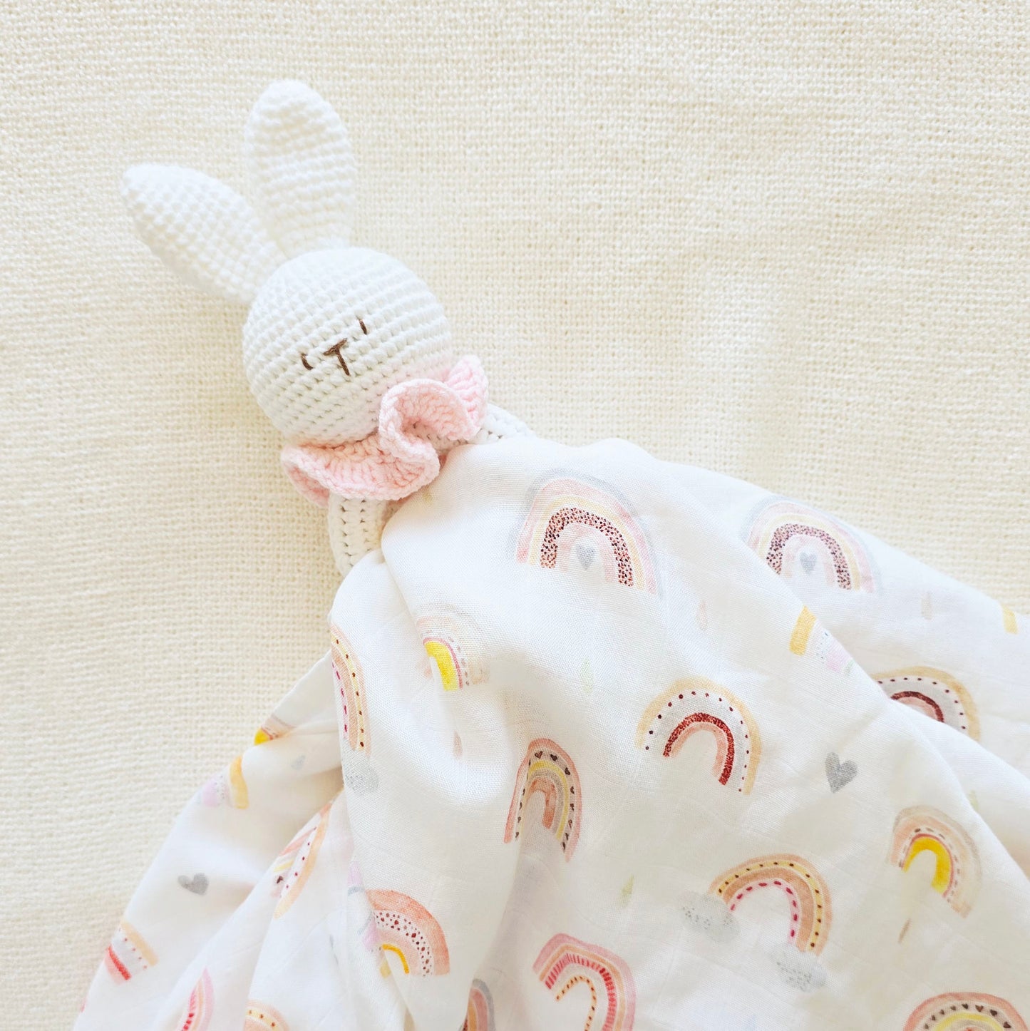 Handmade Bunny rattle - Pink