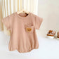 Romper Solid Color Bear