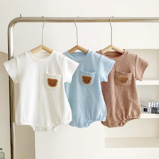 Romper Solid Color Bear
