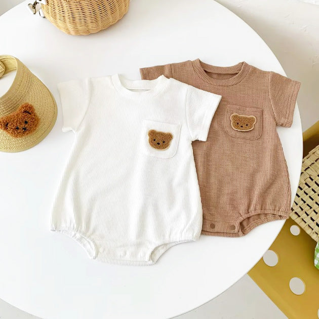 Romper Solid Color Bear