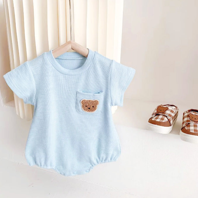 Romper Solid Color Bear