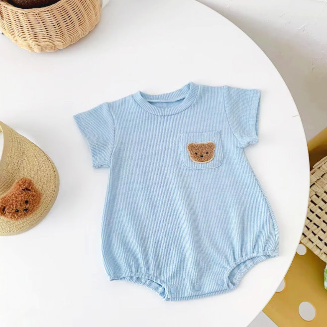 Romper Solid Color Bear
